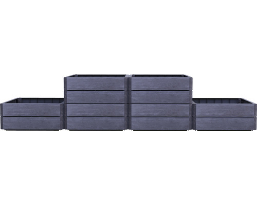 Klassieke verhoogde tuinbak GARANTIA ERGO Vario 2 incl. Flora waterbesparend systeem 120 x 80 x 75 cm hout