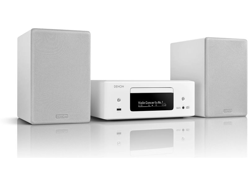 Denon Netzwerk-Musik-System CEOL N12DAB Weiss Design-Komplettsystem mit CD-Player, DAB-/UKW-Radio, HDMI ARC und Streaming