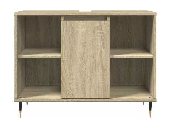 Armoire salle de bain chêne sonoma 80x33x60cm bois d'ingénierie