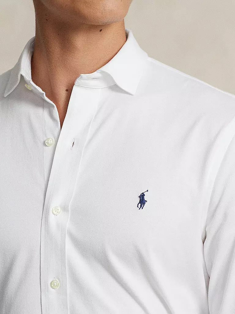 POLO RALPH LAUREN Jerseyhemd Slim Fit weiss