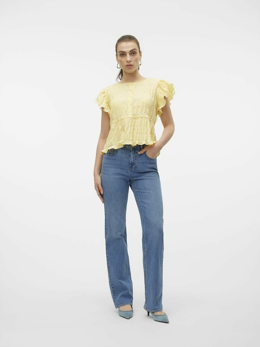 VERO MODA<br>Calça jeans reta, cintura alta