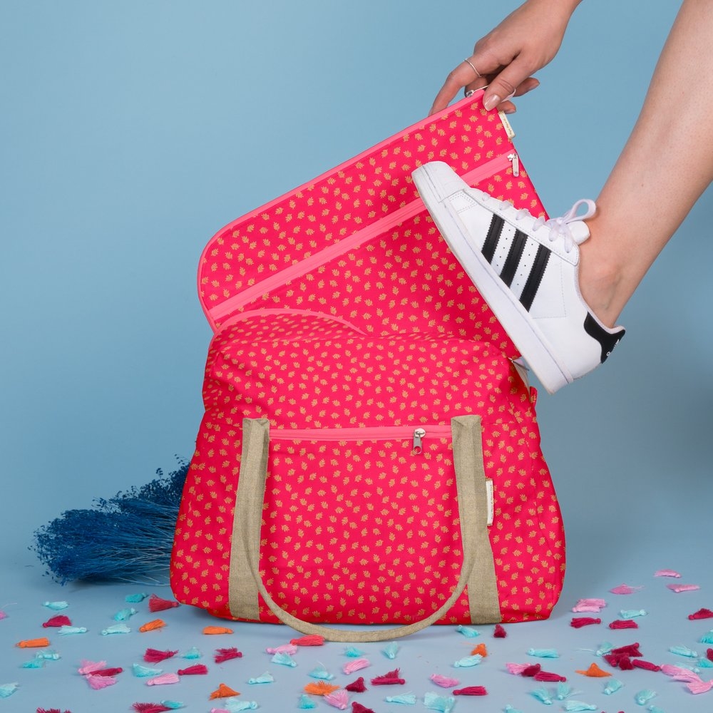 Sac Bowling Feuillage Or Rose