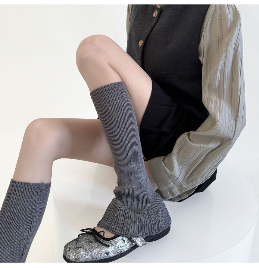 Allinya - Effen beenwarmers met ruches