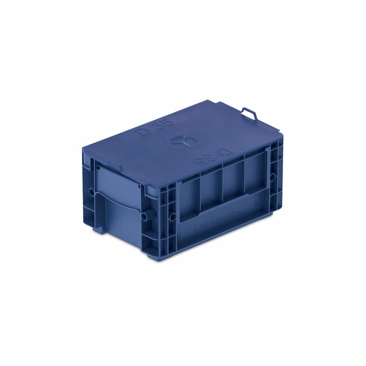 PROREGAL VDA KLT Kleine ladingdrager met composietbodem en deksel HxBxD 14,7 x 20 x 30 cm 5,3 liter KLT Transportbox Transportcontainer Stapelcontainer