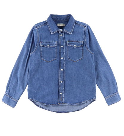 GANT Hemd - Relaxed Denim - Mid Blue Getragen