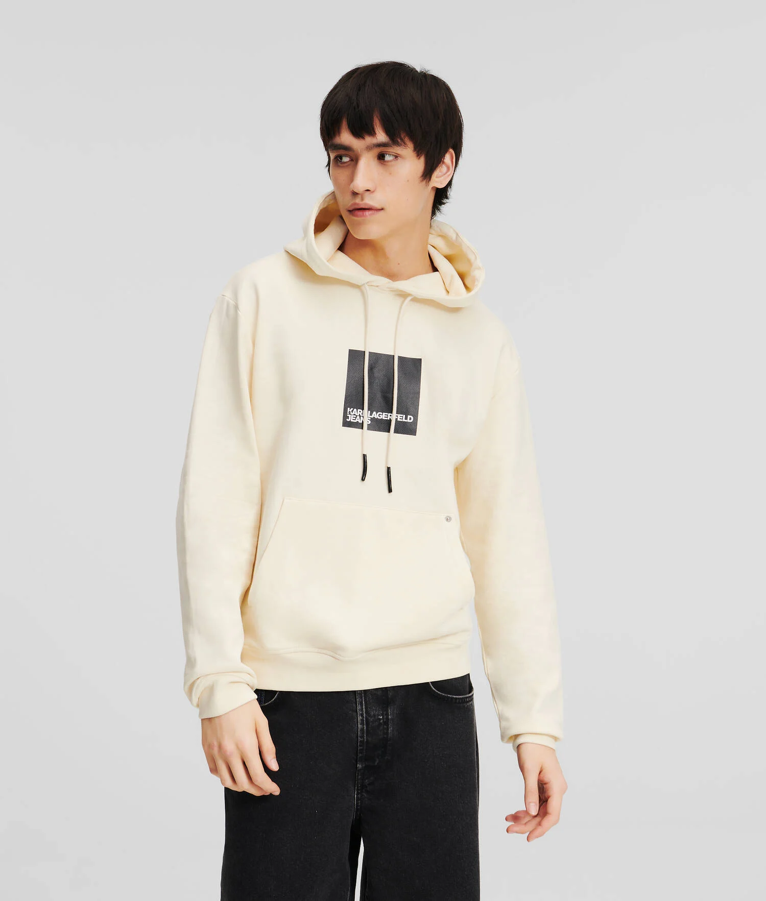 SWEAT À CAPUCHE AVEC LOGO KLJ ENCADRÉ