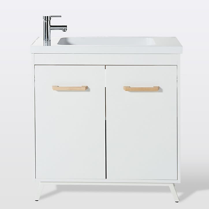 Meuble sous-vasque à poser GoodHome Ladoga blanc L. 80 cm
