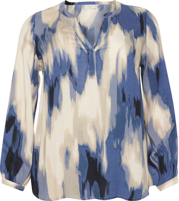 Kaffe Curve KCbella Blouse Blue abstract print