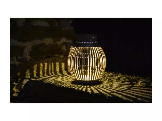 Lanterne solaire bambou h35cm - Orium