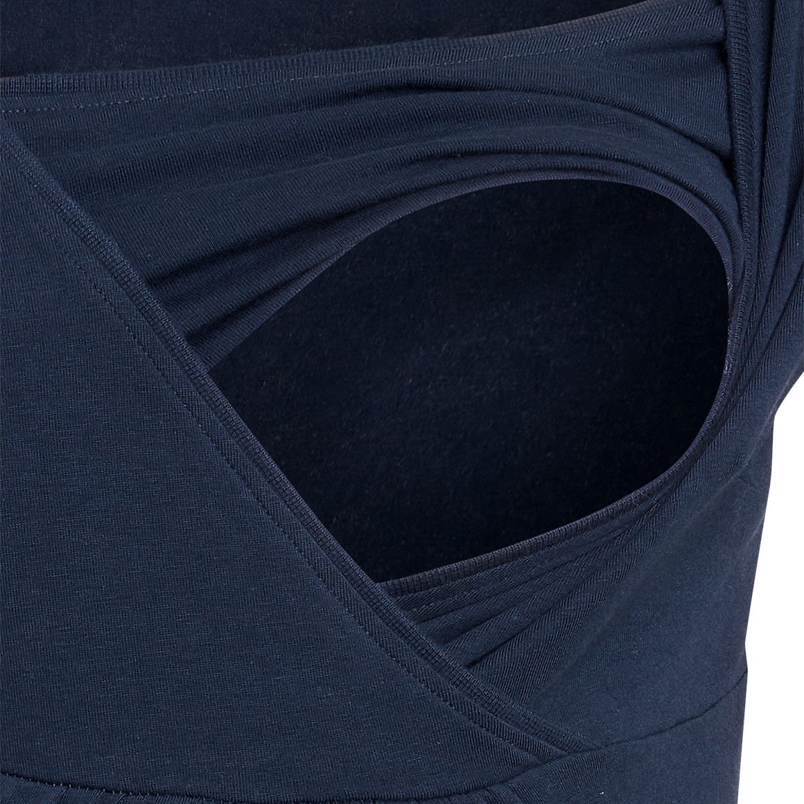 Gina Mama 2 Damen Umstands-T-Shirts mit Stillfunktion dunkelblau / weiss