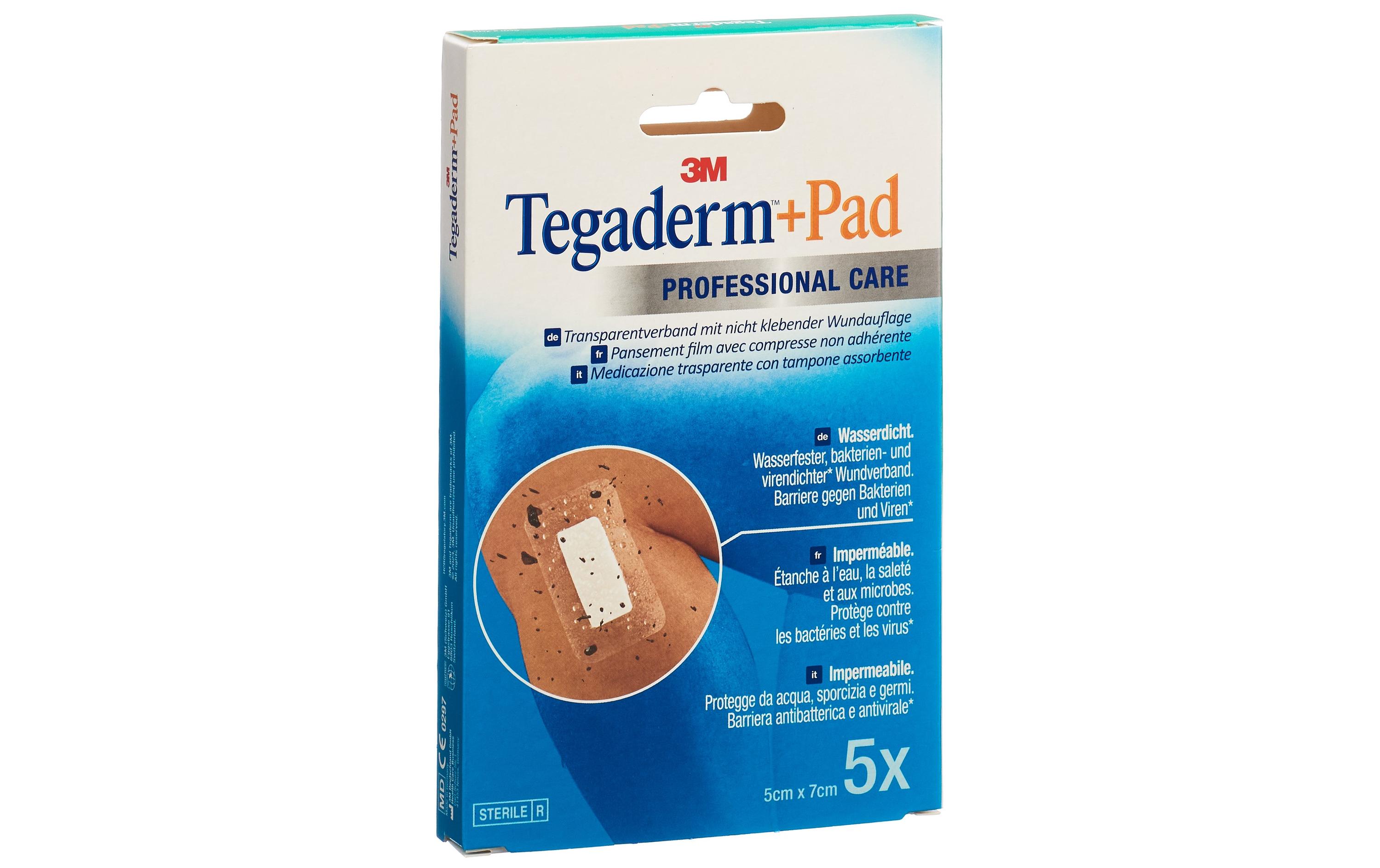 Wundpflaster Professional Care +Pad 5 x 7 cm, 5 StückTransparentverband mit Wundkissen