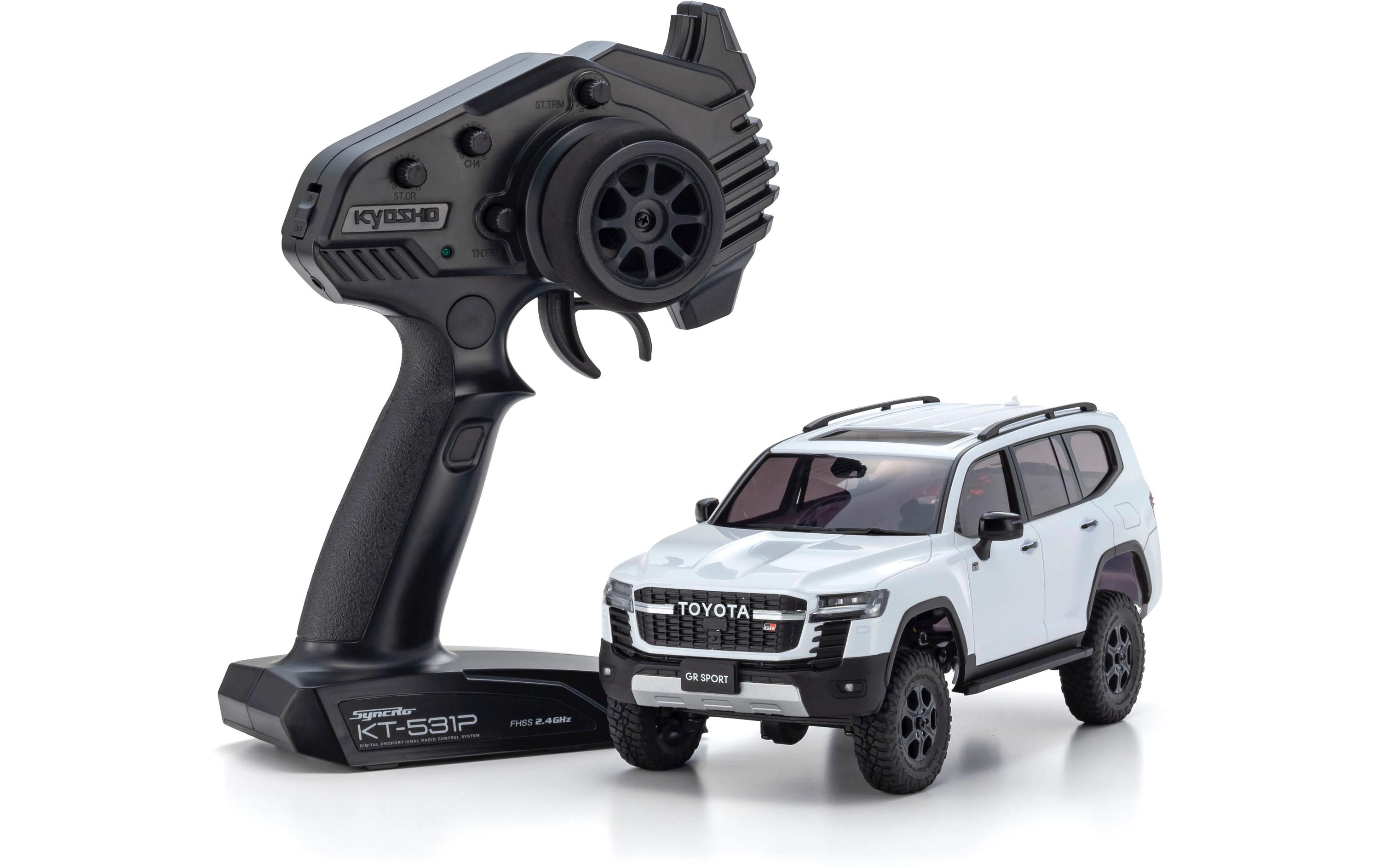 Scale Crawler Land Cruiser GR Sports Weiss, 1:18<br>Mini-Z 4 x 4 Crawler mit MX-01 Chassis in Readyset