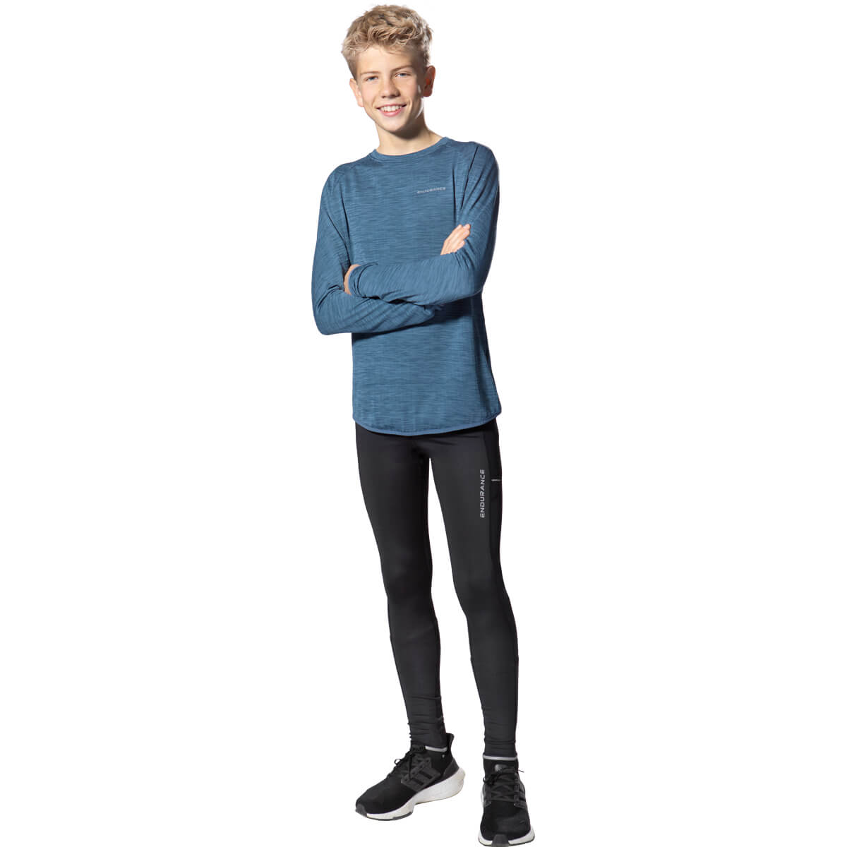 Endurance Avan Waffle Langærmet Løbe T-shirt Børn