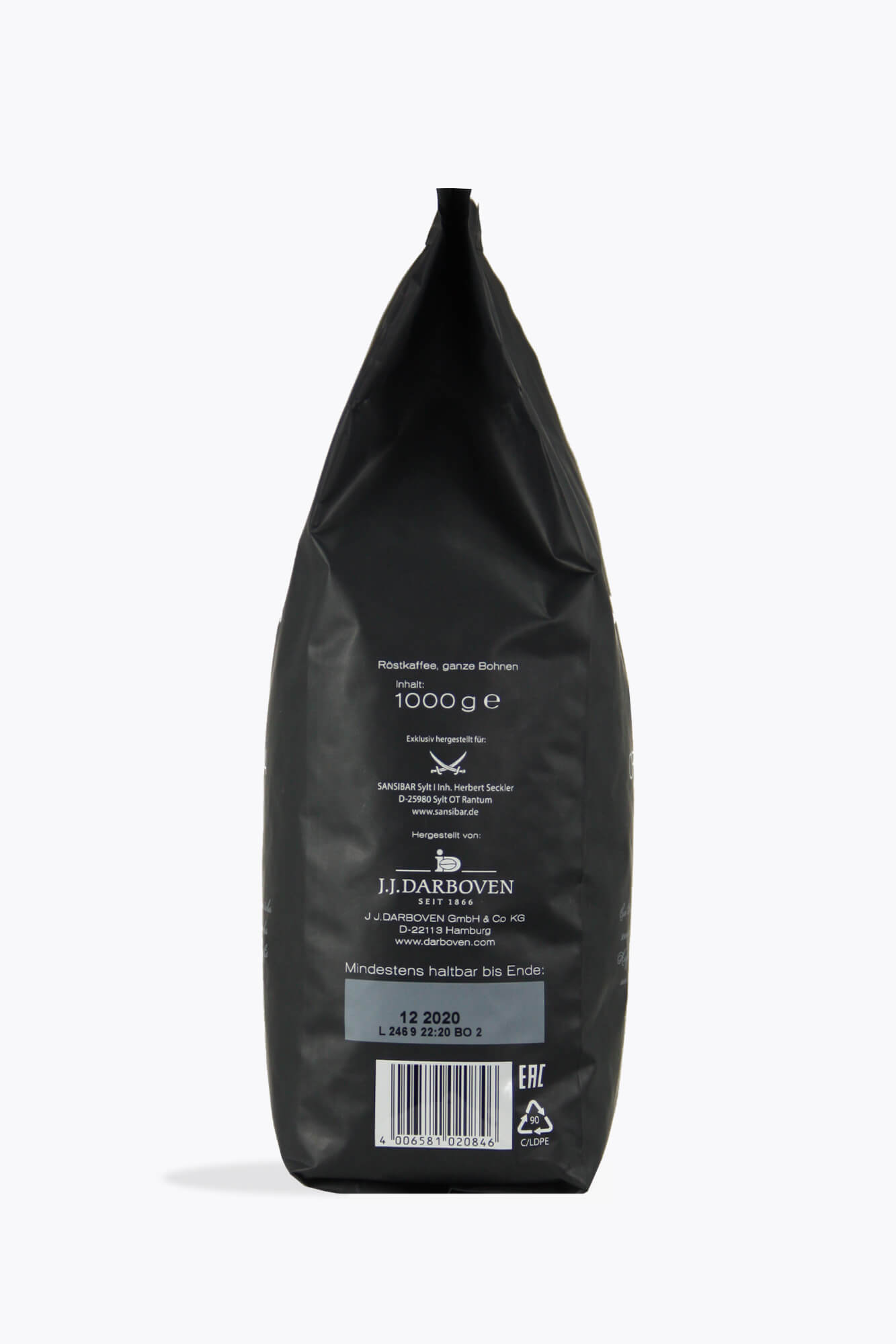 Sansibar Caffè Crema 1kg Bohne