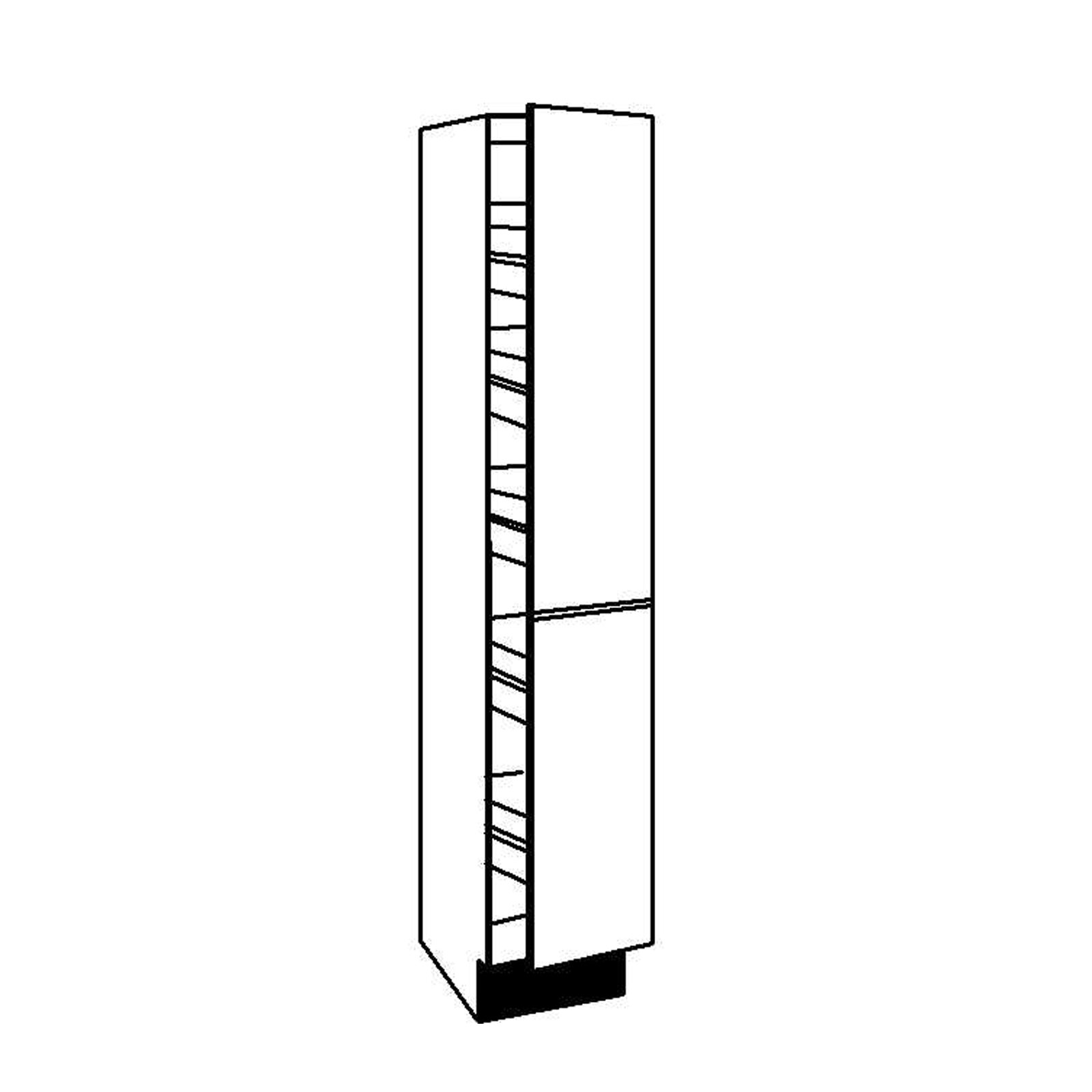 Apothekerschrank MATRIX - weiß Lacklaminat - 30 cm