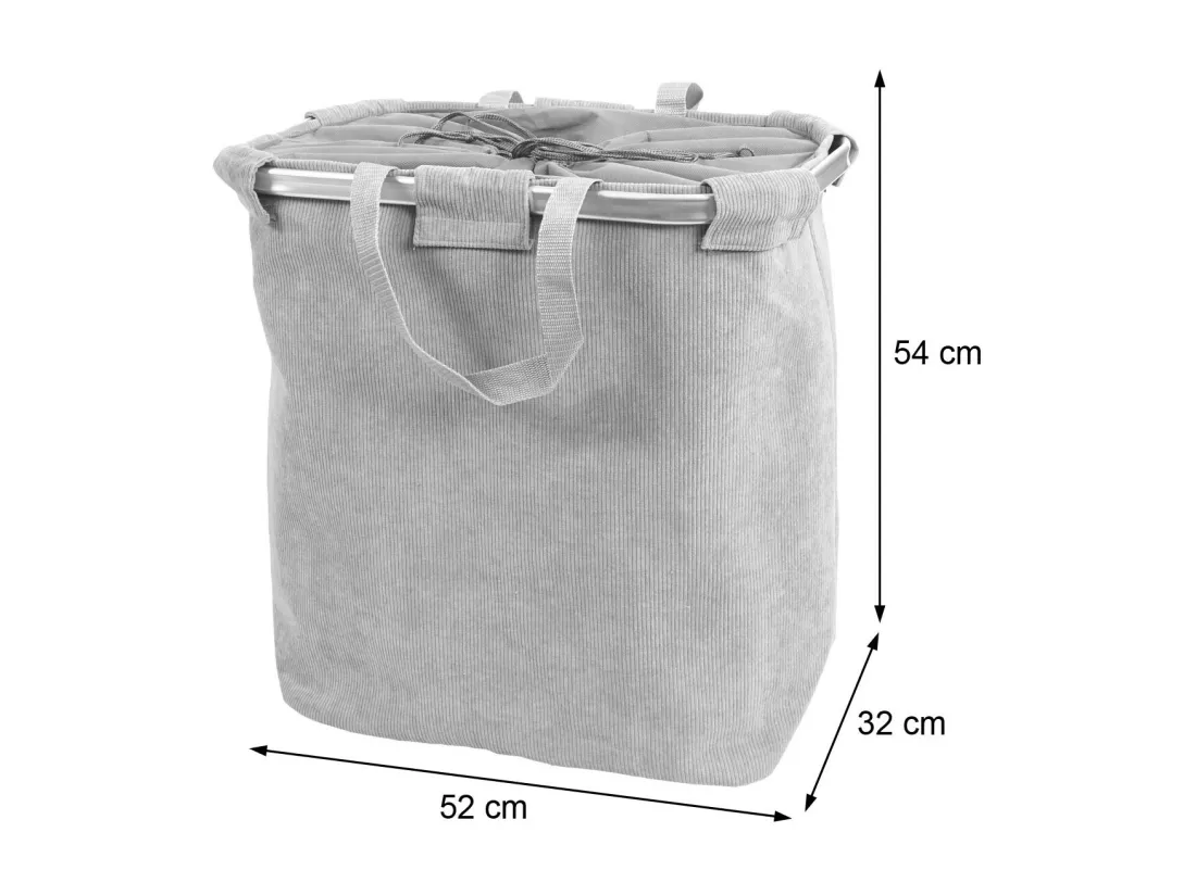 Collecteur de linge MCW-C34, velours gris