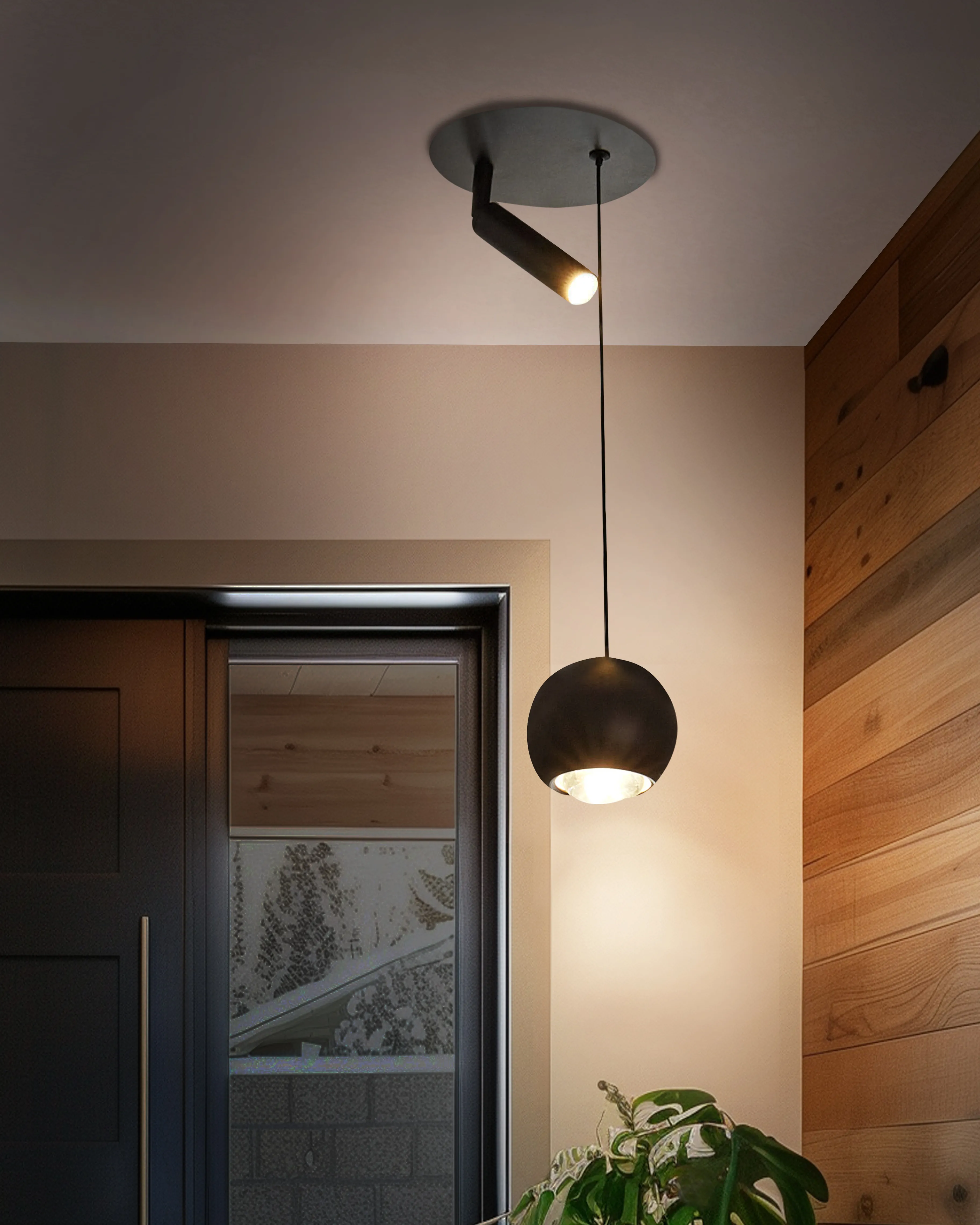 LED hanglamp MABOLE Metaal Zwart