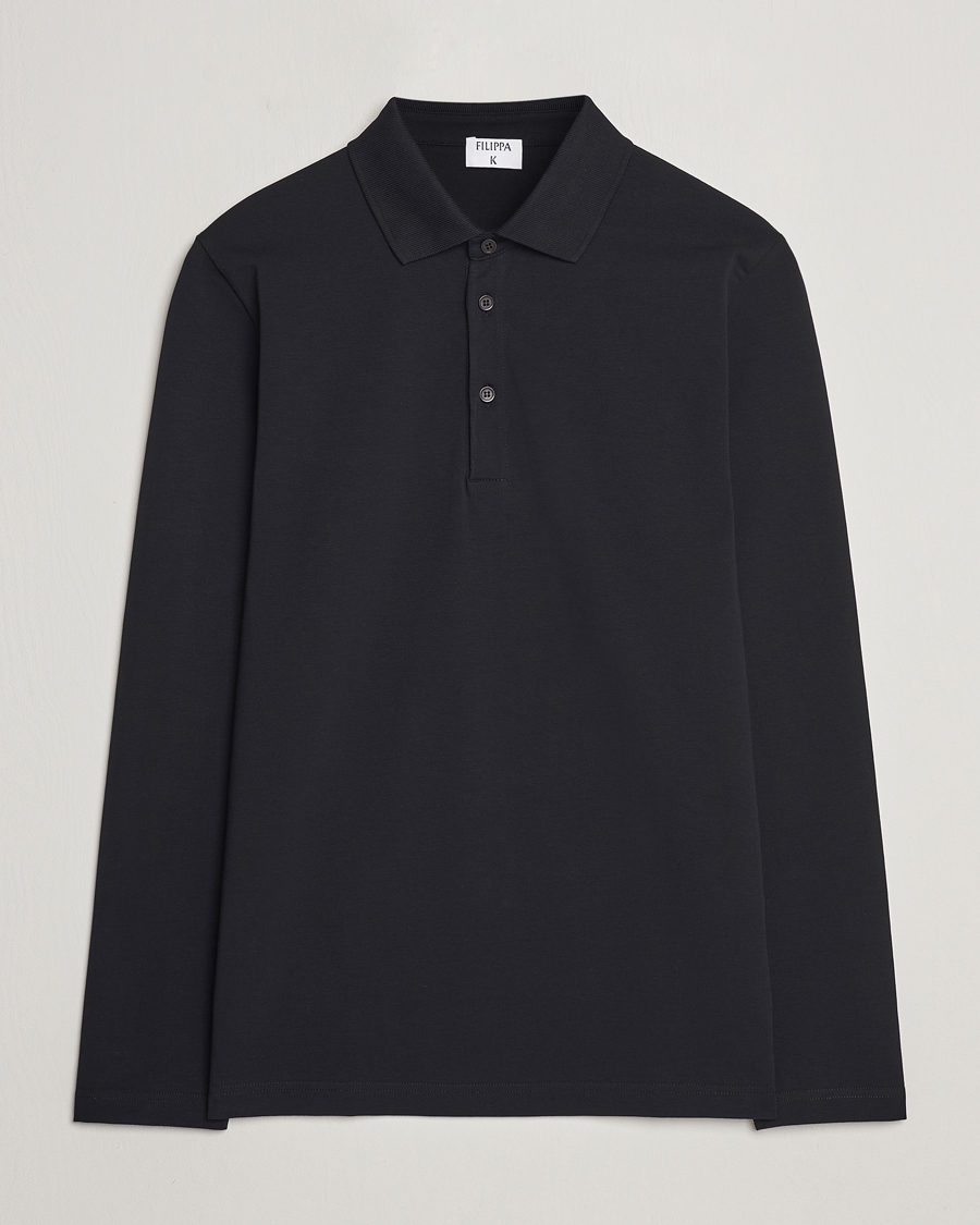 Filippa K Luke Lycra Poloshirt Black