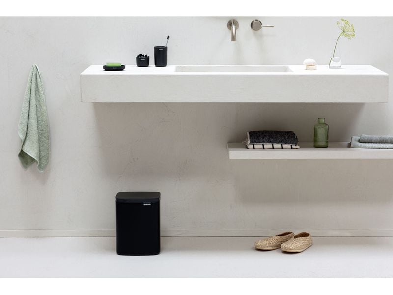 Brabantia Kosmetikeimer Bo Waste Bin 7 l, Schwarz matt Mülleimer