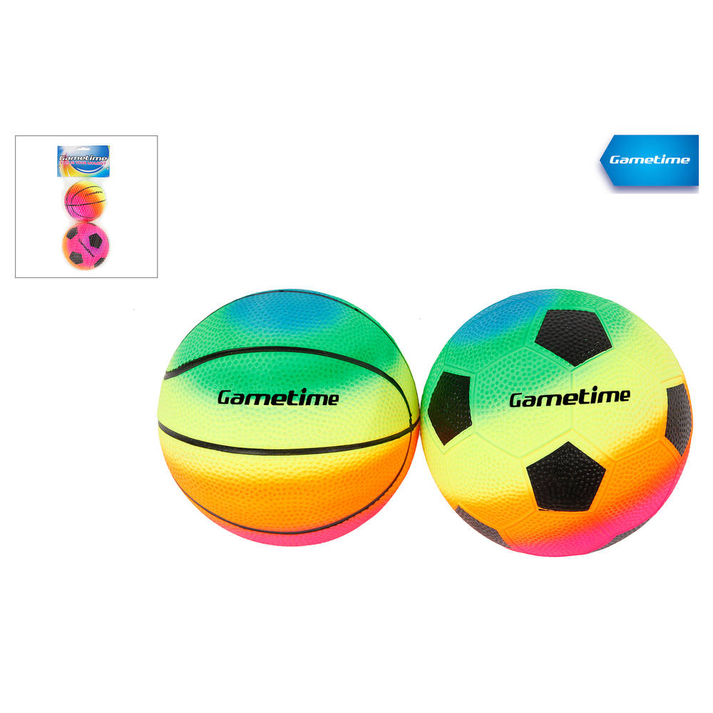 Gametime voetbal/basketbal 2 in een net - 10 cm