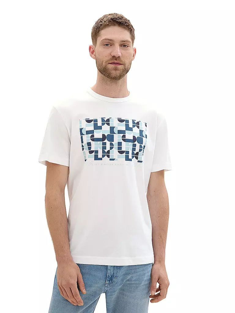 TOM TAILOR T-Shirt weiss