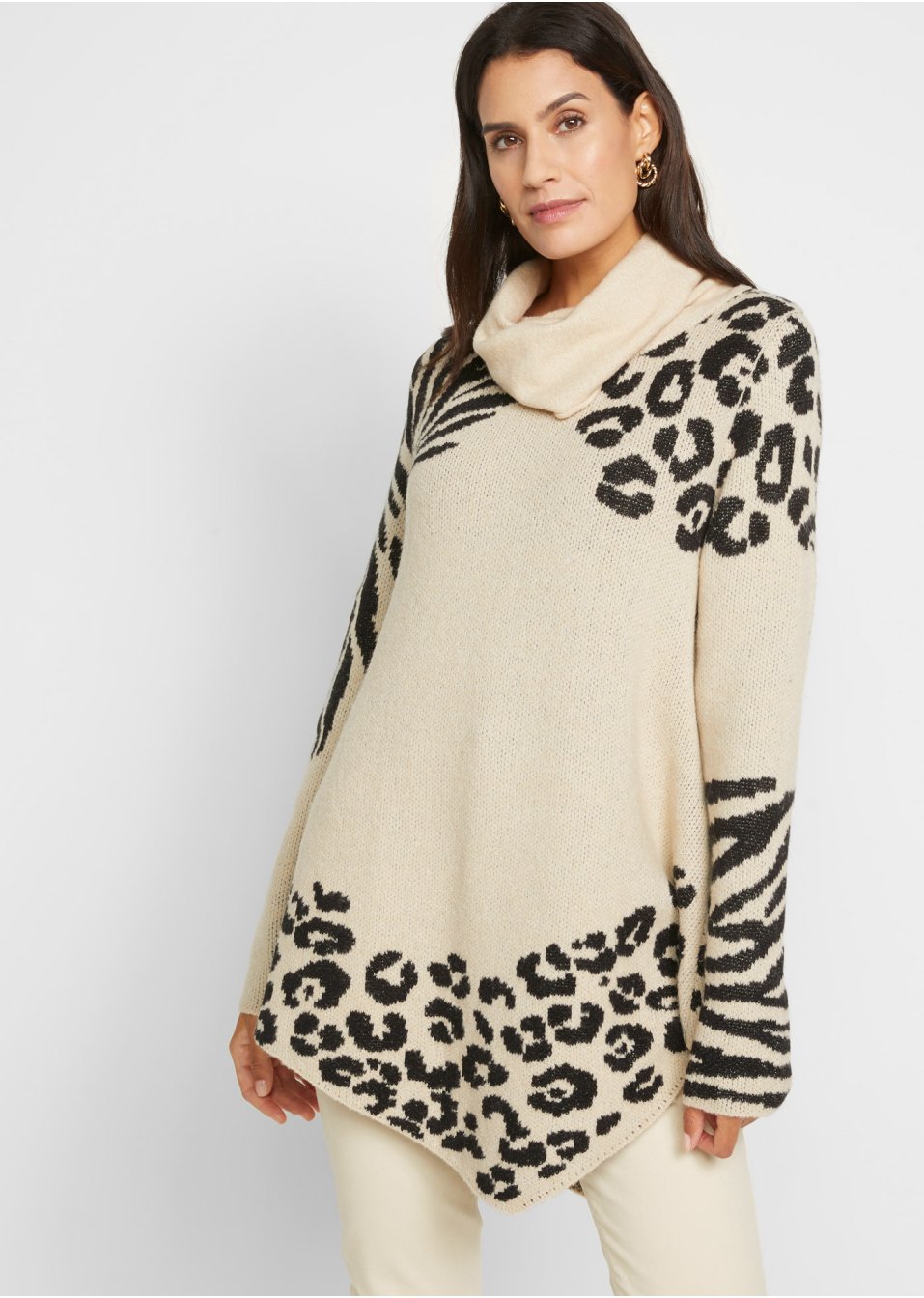 Pull long asymétrique