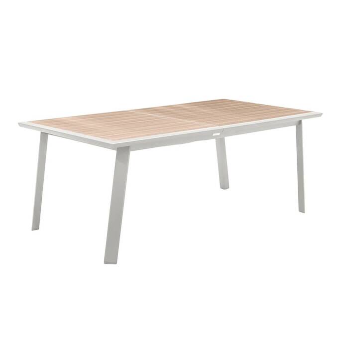 Table de jardin extensible PAVANE Lin & Blanc