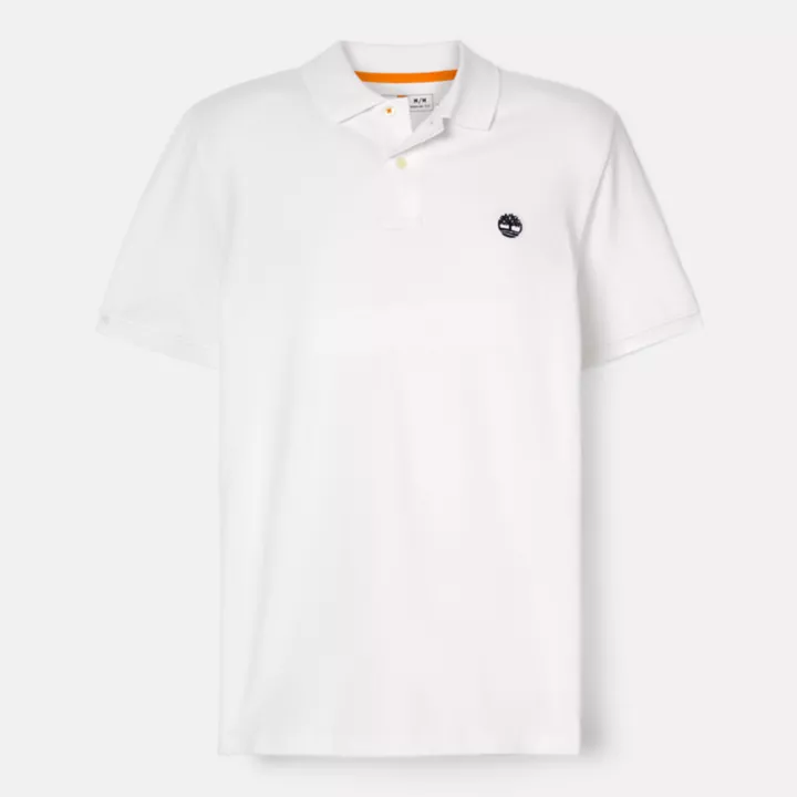Polo en piqué Millers River pour homme en blanc