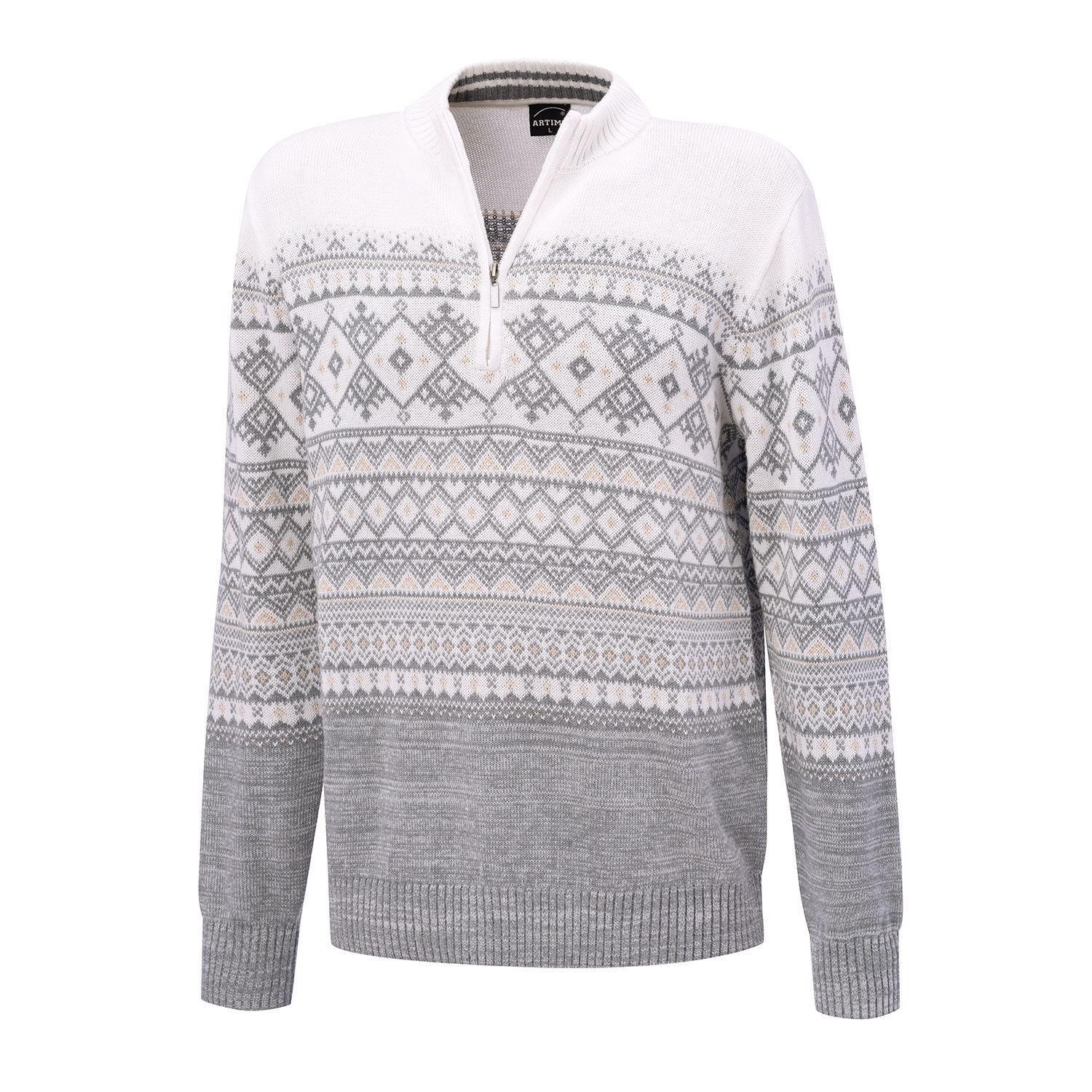 Norweger-Pullover mit Troyerkragen