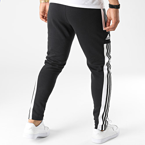 Pantalon Jogging A Bandes GT6642 Noir