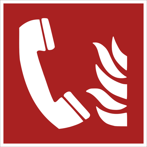 Panneau - Téléphone à utiliser en cas d'incendie - F006 - ISO 7010