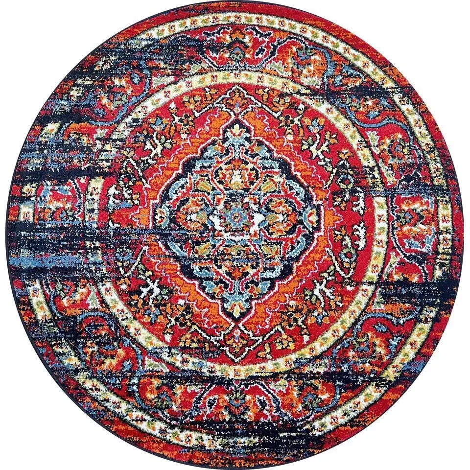 Vintage Marrakech Vloerkleed Zwart / Multi Laagpolig - 200x290 CM