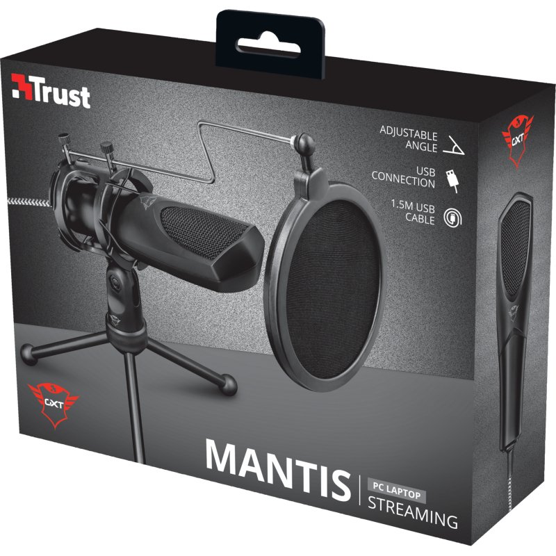 Trust GXT 232 Mantis Noir Microphone de PC