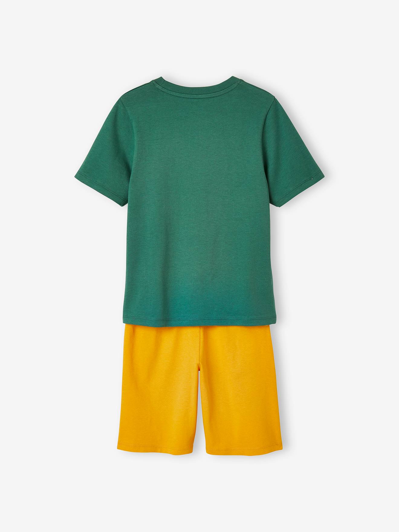 Pijama de três peças verde 