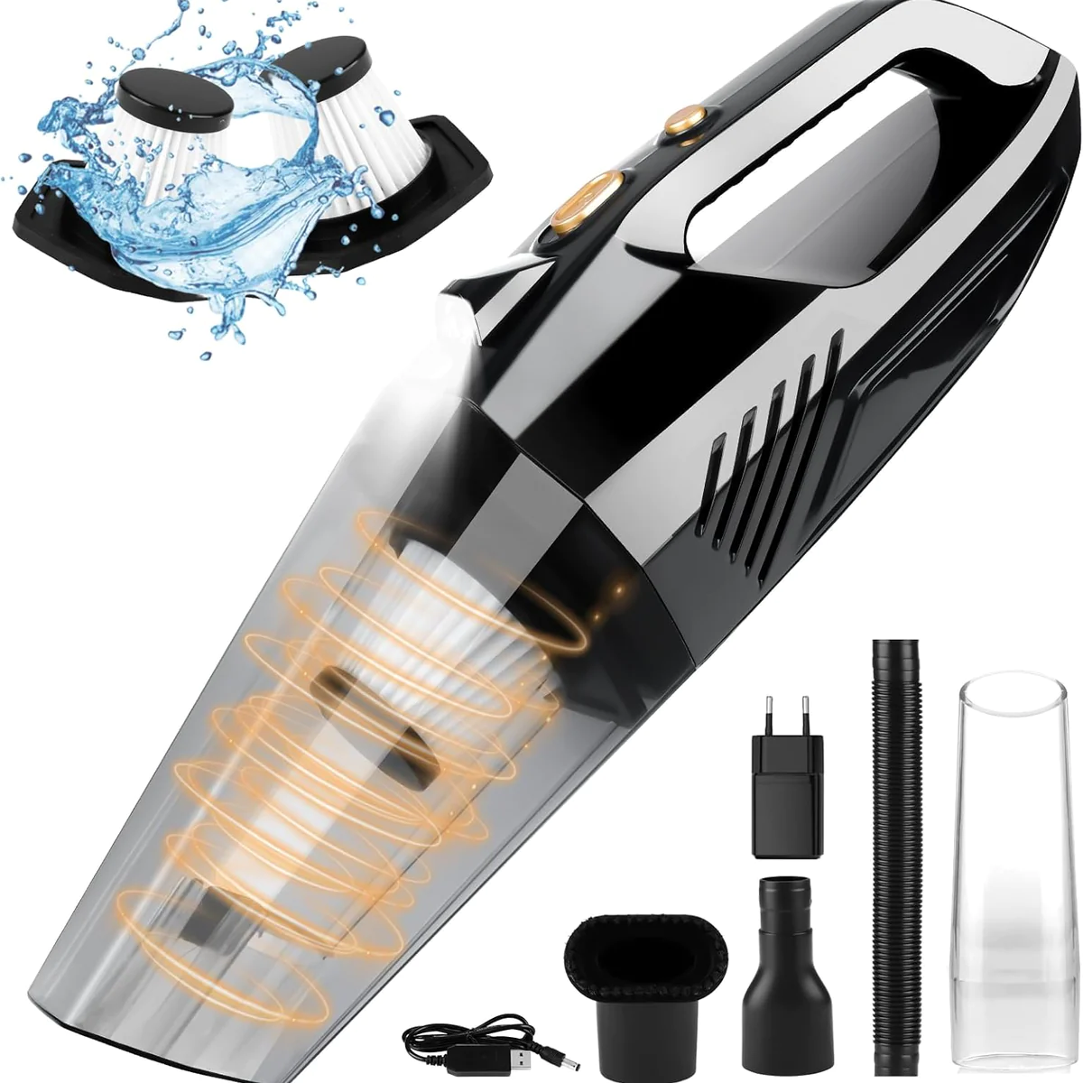 Aspirateur de table 120W avec Lampe LED noir Vendos85