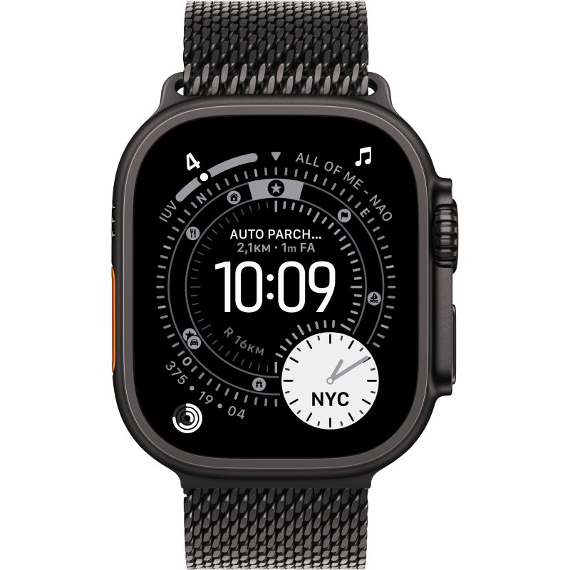 Apple Watch Ultra 3 OLED 49 mm Numérique 422 x 514 pixels Écran tactile 5G Noir Wifi GPS (satellite)