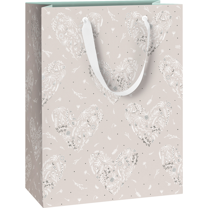 Stewo Geschenktüte Eldana, grau, 23 x 30 x 13 cm, 1 Stück