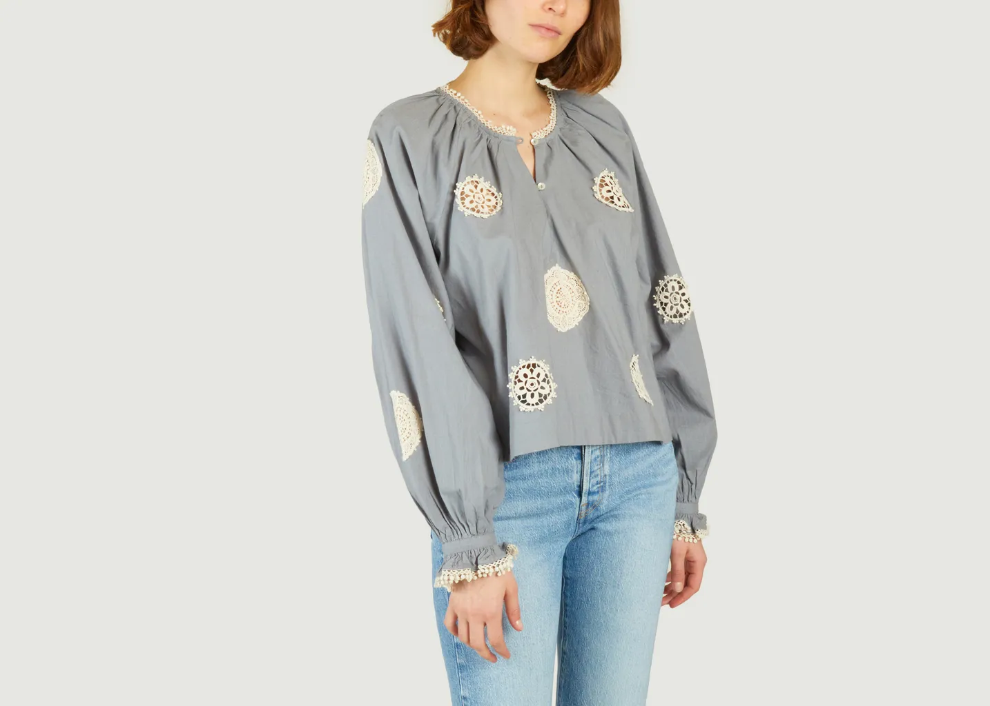 Blouse avec motif ajouré Loretta Skall Studio