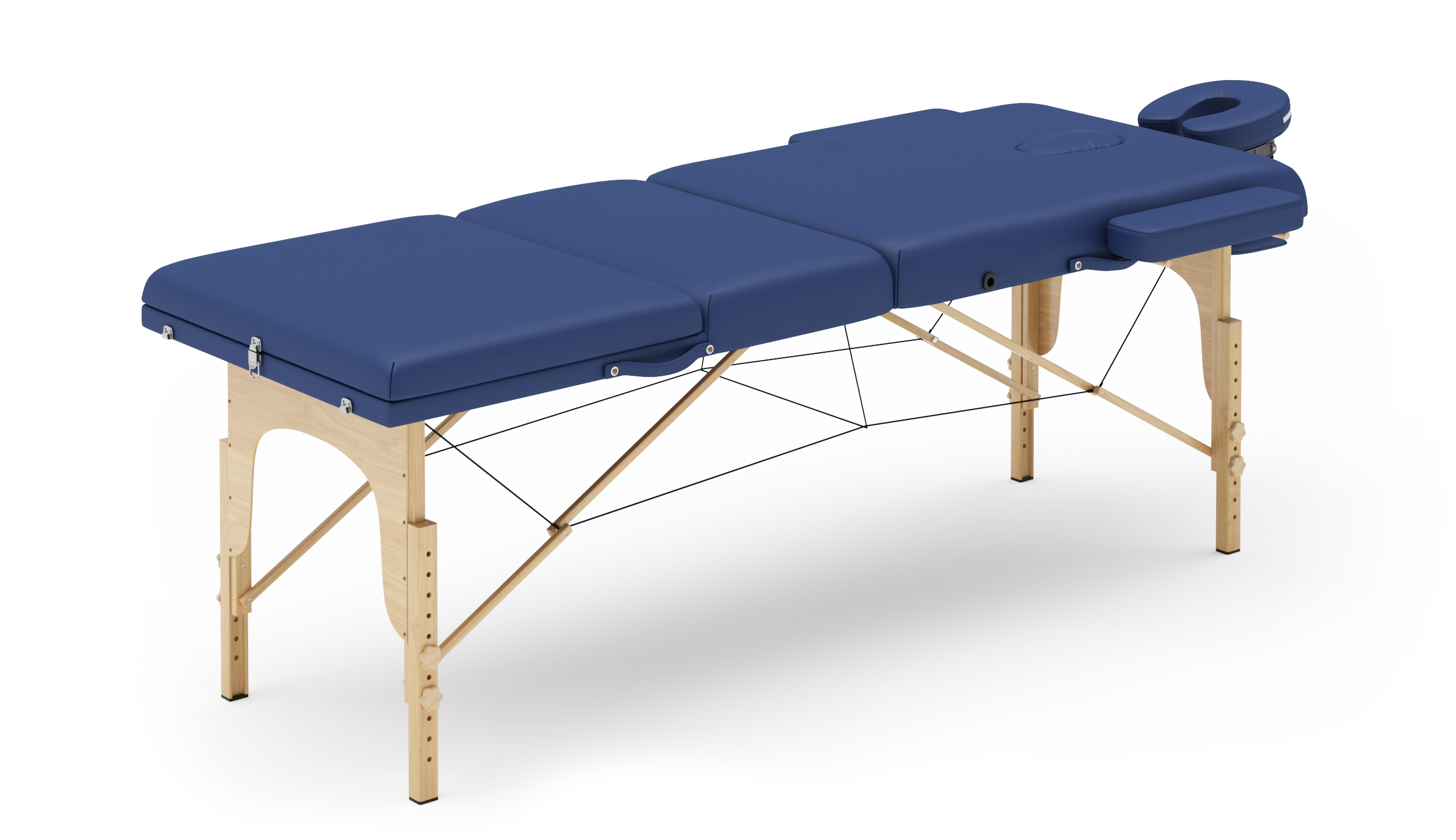 Massageliege 3-Zonen blau