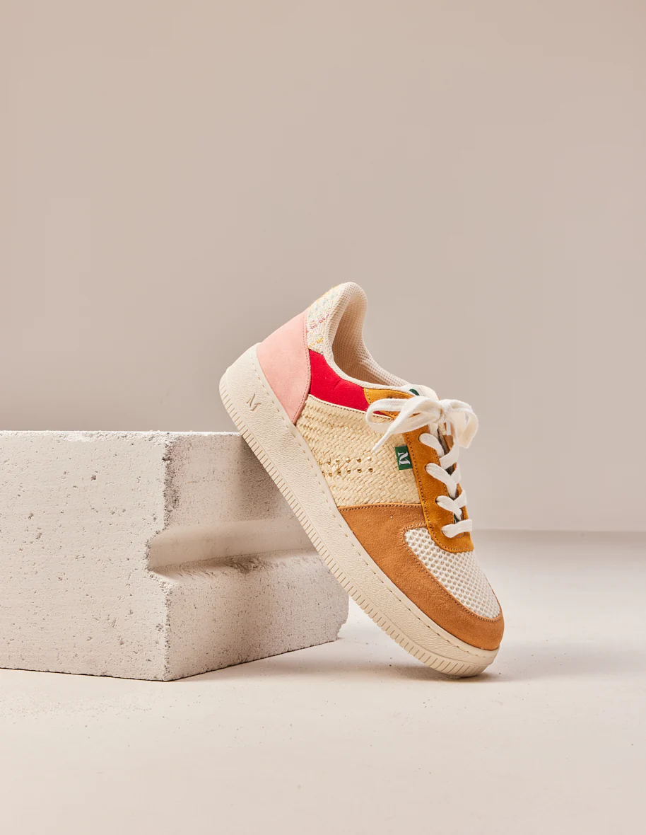Baskets basses Maxence F - Camel écru ocre