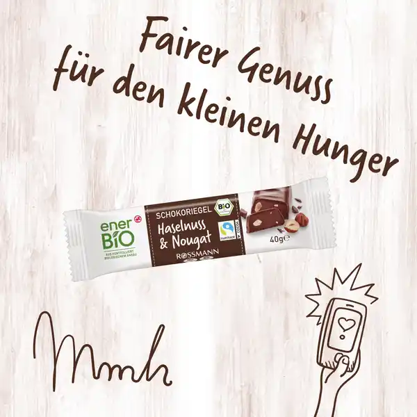 Schokoriegel Haselnuss & Nougat