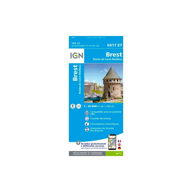 Brest / Pointe De Saint Mathieu - Carte topographique