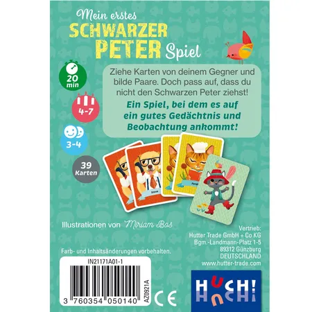 Auzou Mein erstes Schwarzer Peter Spiel - Hunde und Katzen