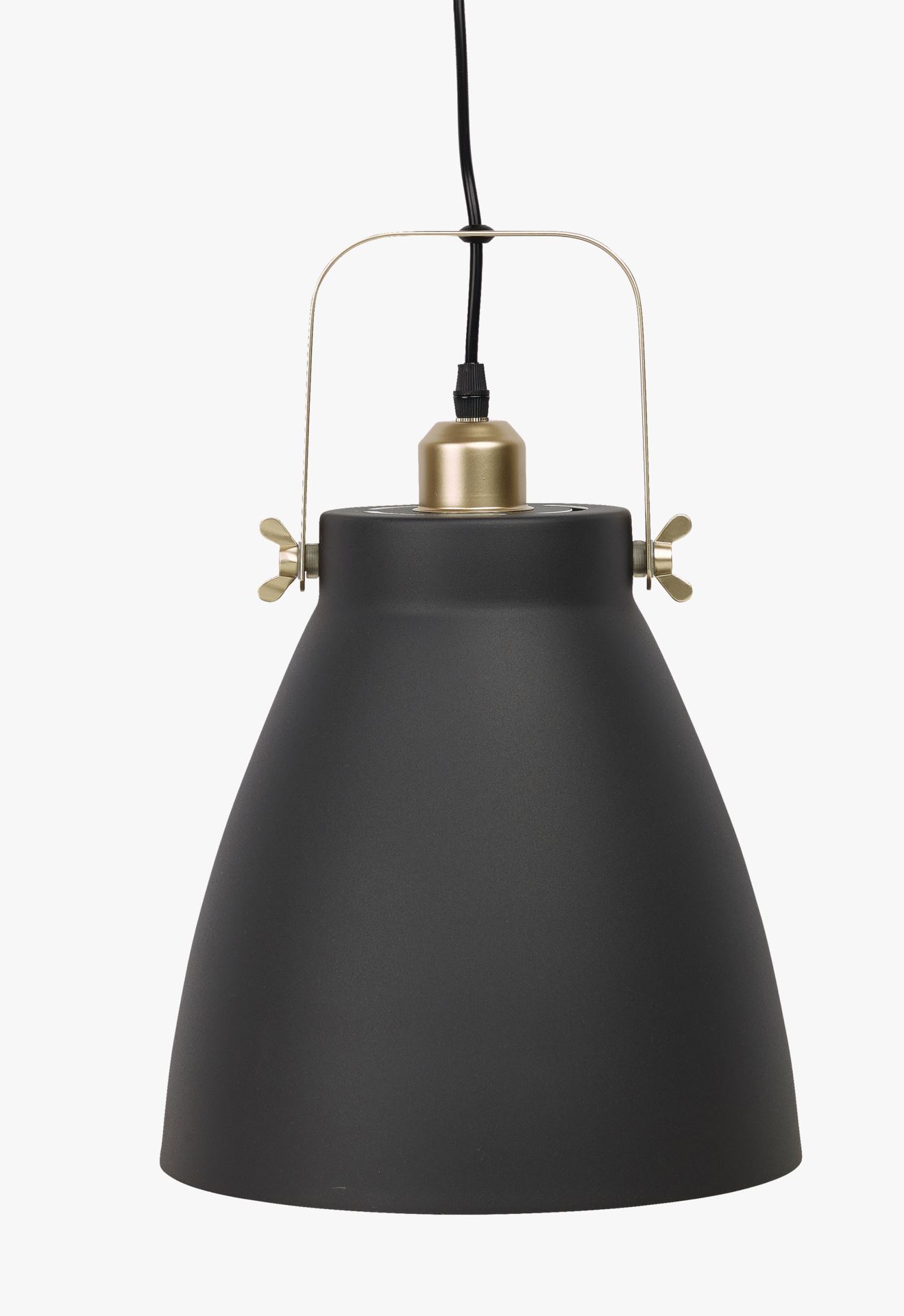 Taklampe svart - ø26,5x27 cm