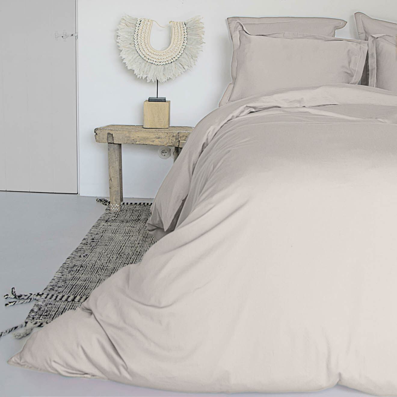 Febronie Home Housse de couette 100% Satin de Coton Julia craie