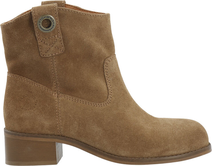 Cashott CASVILMA Pull On Low Cut Boot Suede Toffee