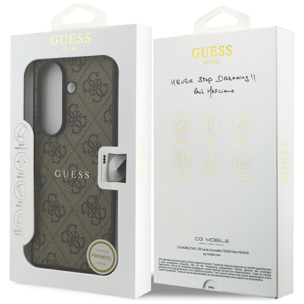 Samsung Galaxy Z Fold7 Leder Hardcase Hülle 4G Classic Logo MagSafe-Modul (GUHMZFD7P4MSEGCW) - Braun