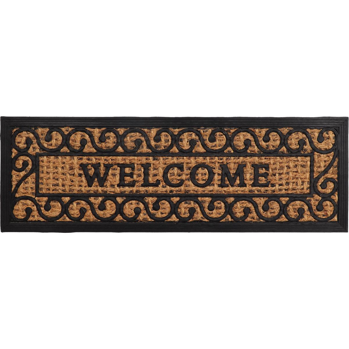 TAPIS 25X75CM COCO TRESSE CAOUTCHOUC WELCOME
