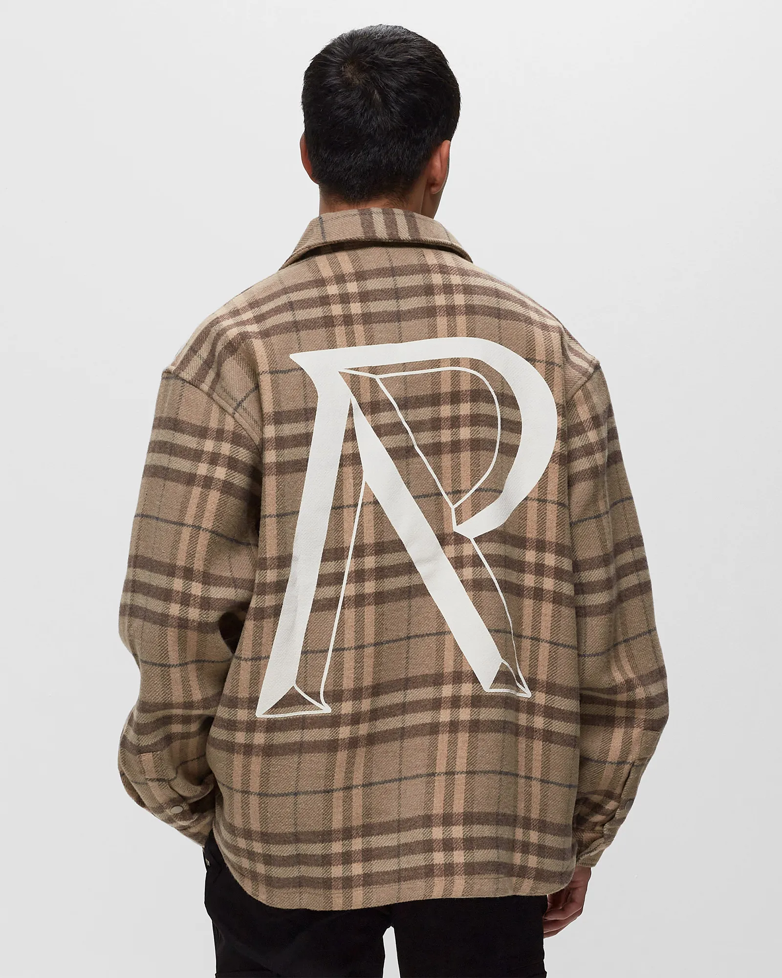 Represent INTIAL PRINT FLANNEL SHIRT