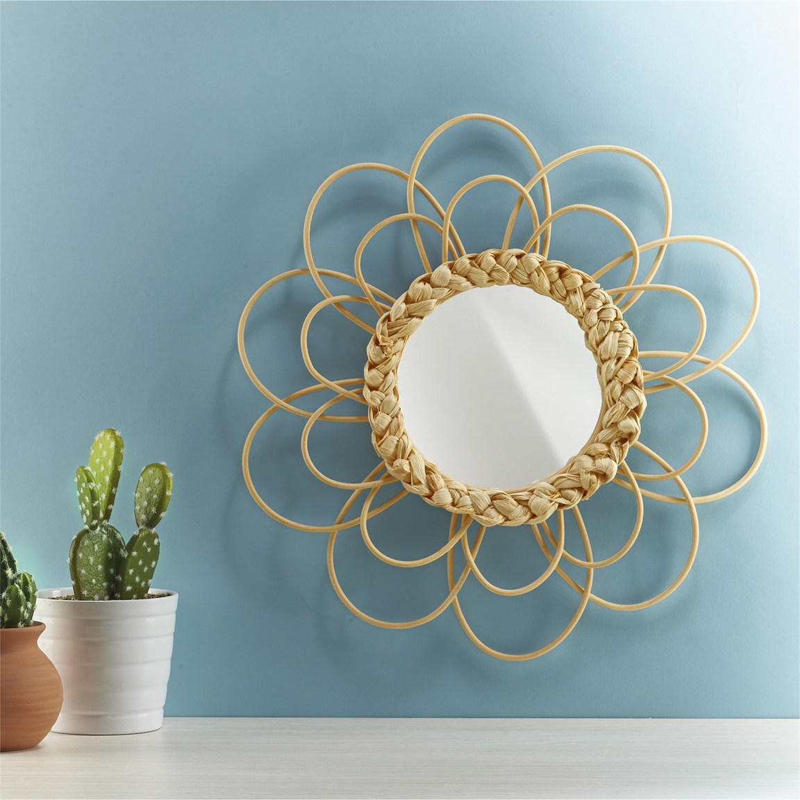 Miroir rotin